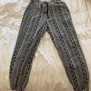 Black and White Pattern Joggers